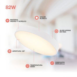 GSC Evolution Plafón de techo LED Kataja 82W 4000K Blanco