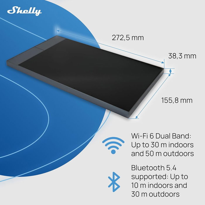 Shelly Wall Display XL 10.1 Pulgadas WiFi/BLU Gris