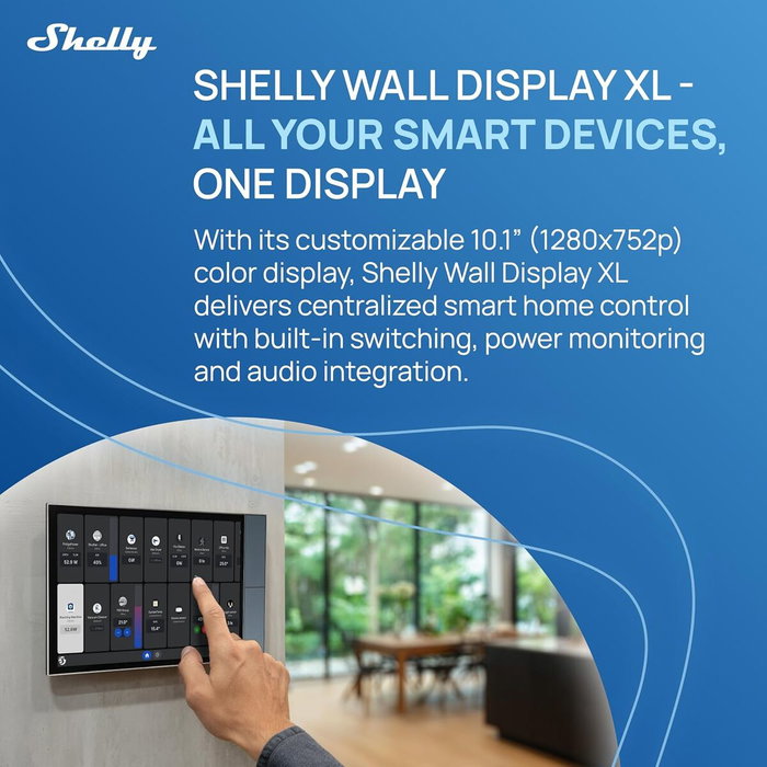 Shelly Wall Display XL 10.1 Pulgadas WiFi/BLU Gris