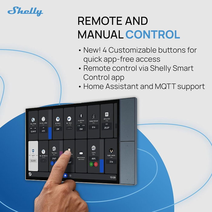 Shelly Wall Display XL 10.1 Pulgadas WiFi/BLU Gris