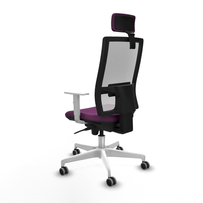 PIQUERAS Y CRESPO Silla de oficina Horna con mecanismo Sincro, Morado y Blanco PIQUERAS Y CRESPO Silla de oficina Horna con mecanismo Sincro, Morado y Blanco