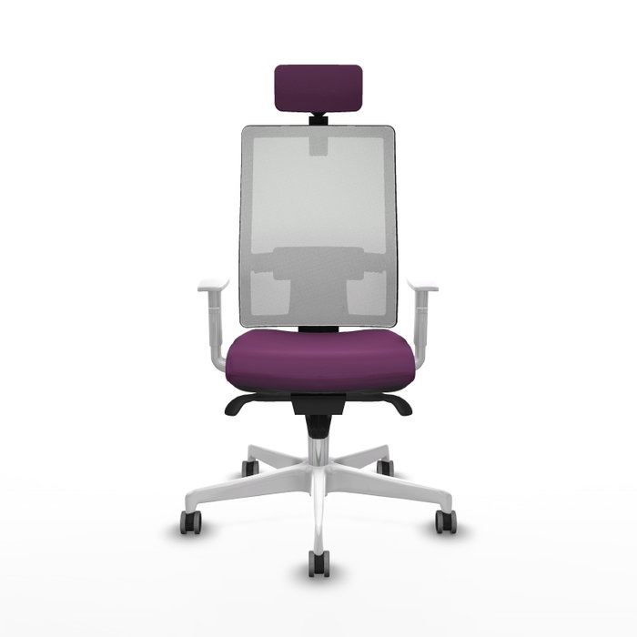 PIQUERAS Y CRESPO Silla de oficina Horna con mecanismo Sincro, Morado y Blanco PIQUERAS Y CRESPO Silla de oficina Horna con mecanismo Sincro, Morado y Blanco