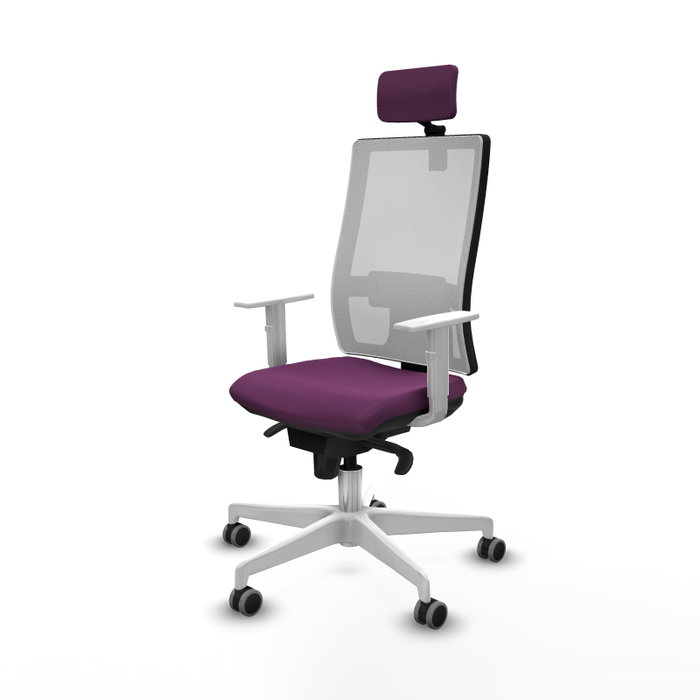 PIQUERAS Y CRESPO Silla de oficina Horna con mecanismo Sincro, Morado y Blanco PIQUERAS Y CRESPO Silla de oficina Horna con mecanismo Sincro, Morado y Blanco