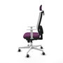 PIQUERAS Y CRESPO Silla de oficina Horna con mecanismo Sincro, Morado y Blanco