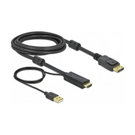 DeLOCK Cable HDMI a DisplayPort 4K 3m