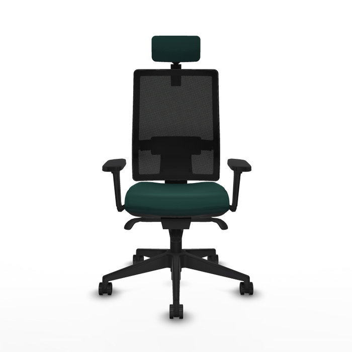 PIQUERAS Y CRESPO Silla de oficina Horna con mecanismo Sincro, Verde botella y Negro PIQUERAS Y CRESPO Silla de oficina Horna con mecanismo Sincro, Verde botella y Negro