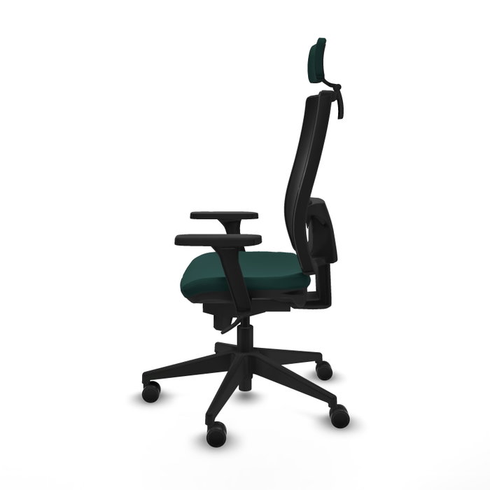 PIQUERAS Y CRESPO Silla de oficina Horna con mecanismo Sincro, Verde botella y Negro PIQUERAS Y CRESPO Silla de oficina Horna con mecanismo Sincro, Verde botella y Negro