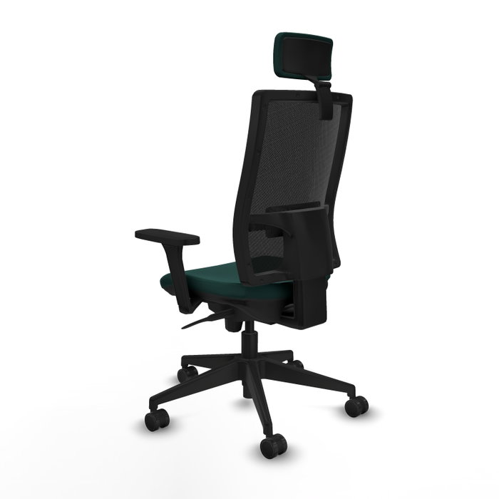 PIQUERAS Y CRESPO Silla de oficina Horna con mecanismo Sincro, Verde botella y Negro PIQUERAS Y CRESPO Silla de oficina Horna con mecanismo Sincro, Verde botella y Negro