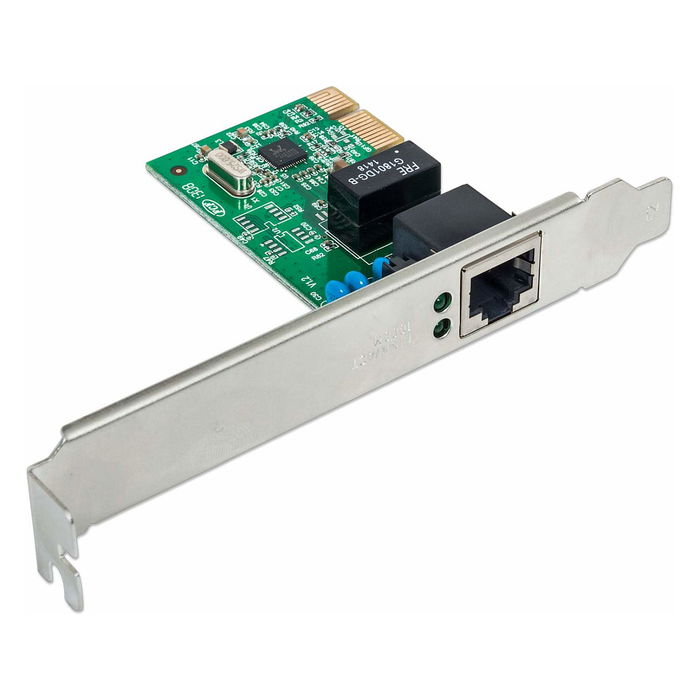Intellinet Tarjeta de Red Gigabit PCI Express - Tarjeta Interna Ethernet RJ45 10/100/1000 Mbps, Full Duplex, para PC, Compatible con Windows, Incluye Manual