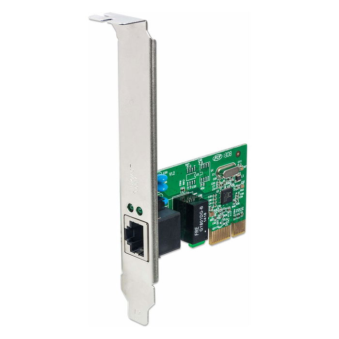 Intellinet Tarjeta de Red Gigabit PCI Express - Tarjeta Interna Ethernet RJ45 10/100/1000 Mbps, Full Duplex, para PC, Compatible con Windows, Incluye Manual