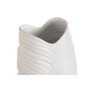 DKD Home Decor Jarrón de Gres Blanco con Diseño de Hoja