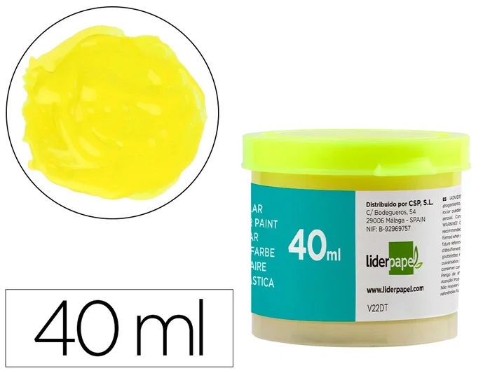 Liderpapel Témpera escolar amarillo limon 40 ml (Pack de 5) lifed-sku-b15av72g26 Liderpapel Témpera escolar amarillo limon 40 ml (Pack de 5) lifed-sku-b15av72g26