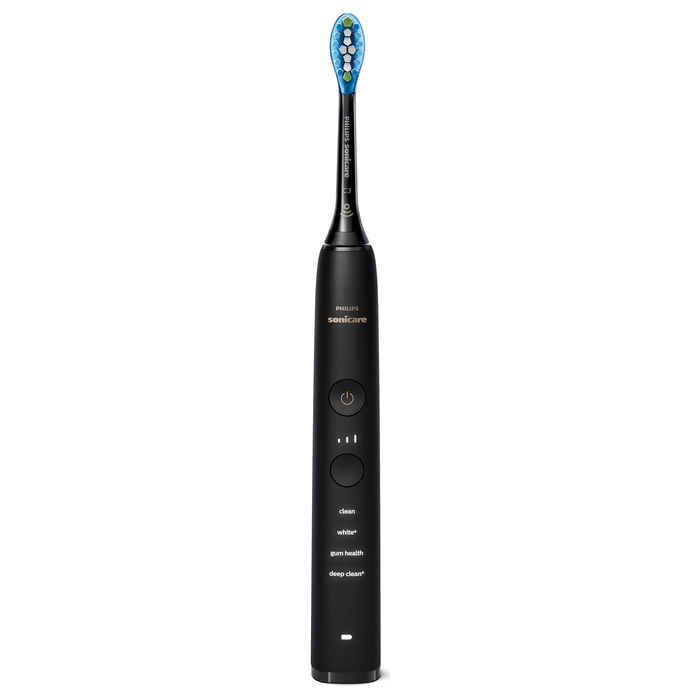 Philips HX9914/57 Sonicare DiamondClean 9000 Cepillo dental sónico recargable, Negro y Blanco, 5 modos, 2 cabezales
