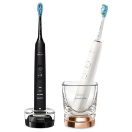 Philips HX9914/57 Sonicare DiamondClean 9000 Cepillo dental sónico recargable, Negro y Blanco, 5 modos, 2 cabezales