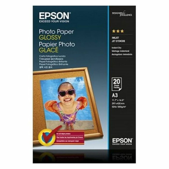 Epson Papel Photo Glossy A3 20 Hojas 200 g/m² Epson Papel Photo Glossy A3 20 Hojas 200 g/m²