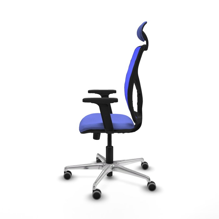 PIQUERAS Y CRESPO Silla de oficina Motilla con mecanismo Sincro, Azul