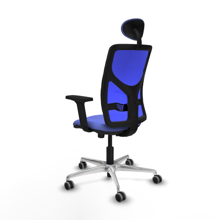 PIQUERAS Y CRESPO Silla de oficina Motilla con mecanismo Sincro, Azul