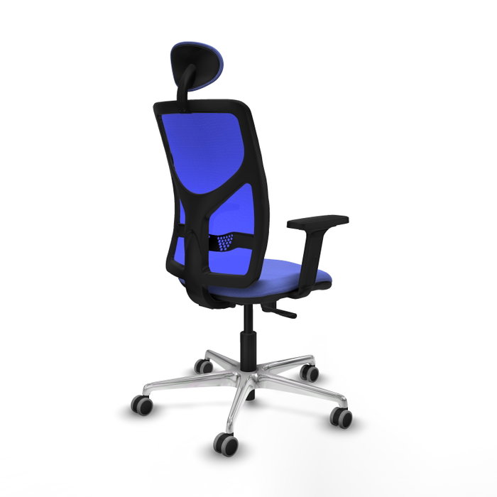 PIQUERAS Y CRESPO Silla de oficina Motilla con mecanismo Sincro, Azul