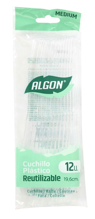 Algon Set-12 Cuchillo Medium Transparente 19.6 cm (36 Unidades)
