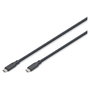 Digitus Cable USB 4.0 Tipo C a Tipo C de Silicona 1,5m Negro