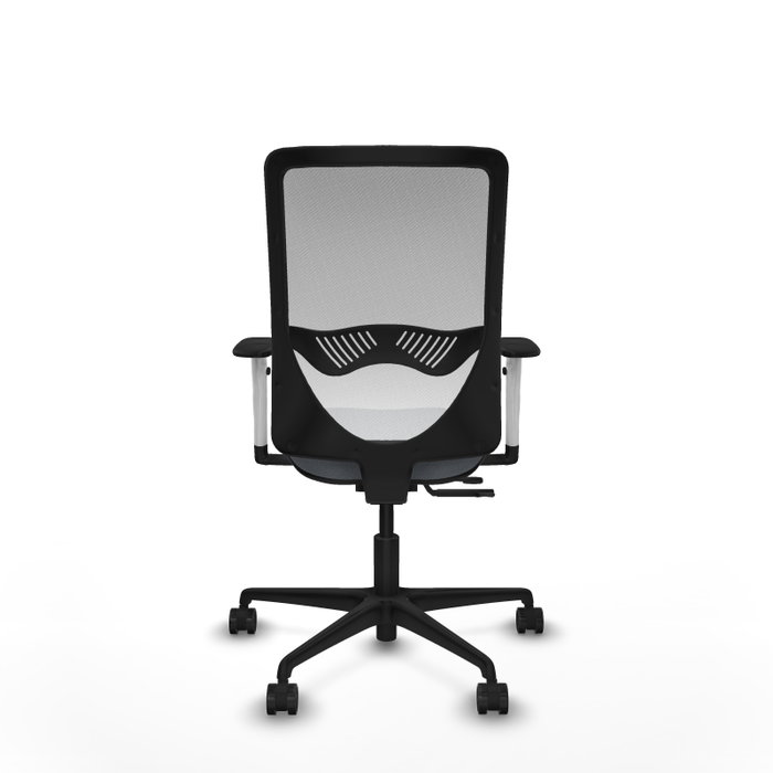 PIQUERAS Y CRESPO Silla de oficina Zulema Gris y Blanca con mecanismo Sincro/Traslack
