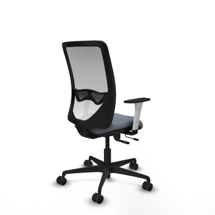 PIQUERAS Y CRESPO Silla de oficina Zulema Gris y Blanca con mecanismo Sincro/Traslack