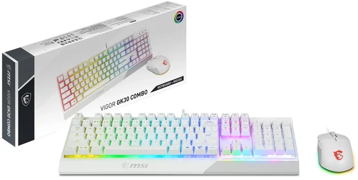 MSI Vigor GK30 Combo teclado y ratón blanco