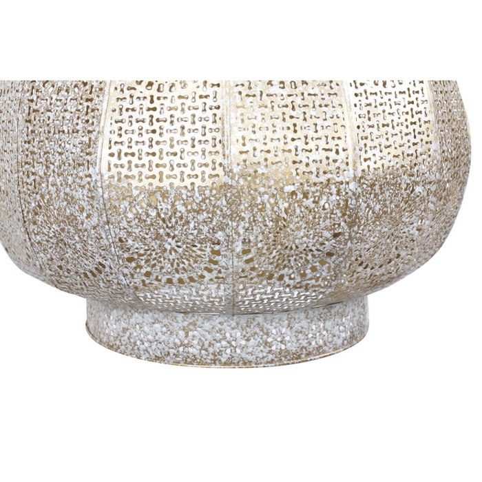 DKD Home Decor Lámpara de Techo Metal Casablanca Blanco y Dorado 40x40x55 cm