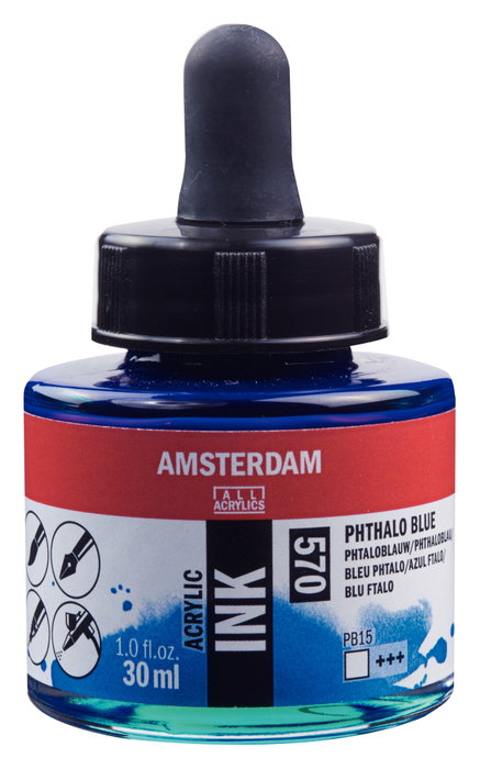 Amsterdam Tinta Acrílica Azul Ftalo 570 de 30 ml Amsterdam Tinta Acrílica Azul Ftalo 570 de 30 ml