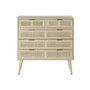 DKD Home Decor Cómoda Rejilla Natural de 5 Cajones