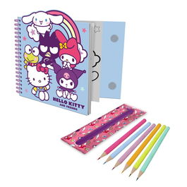 Kids Licensing Cuaderno actividades + estuche removible Hello Kitty and Friends 27x23,5x0,7cm