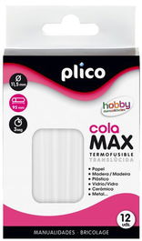 Cola Termofusible En Barra Plico Max Blister De 12