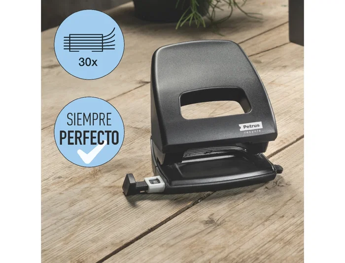 Petrus 85 recycle Taladrador Negro Capacidad 25 hojas Plástico Reciclado