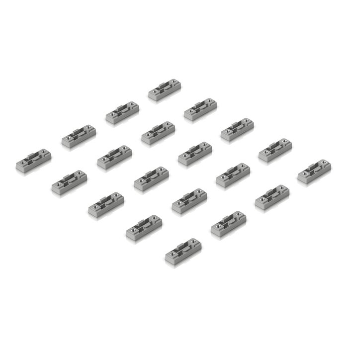 Ubiquiti UACC-RACK-PM-KIT Kit de Montaje 1U en Acero Inoxidable y Termoplástico, 20 Piezas