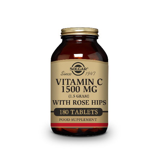 Solgar Rose Hips C Vitamina C 1500 mg 180 Comprimidos