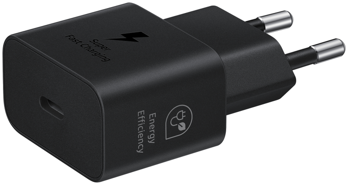 Samsung Adaptador Carga Rápida 25W EP-T2510 Negro, Universal USB-C con Tecnología GaN, Compacto, Compatible con Galaxy S10 5G, A80, A70