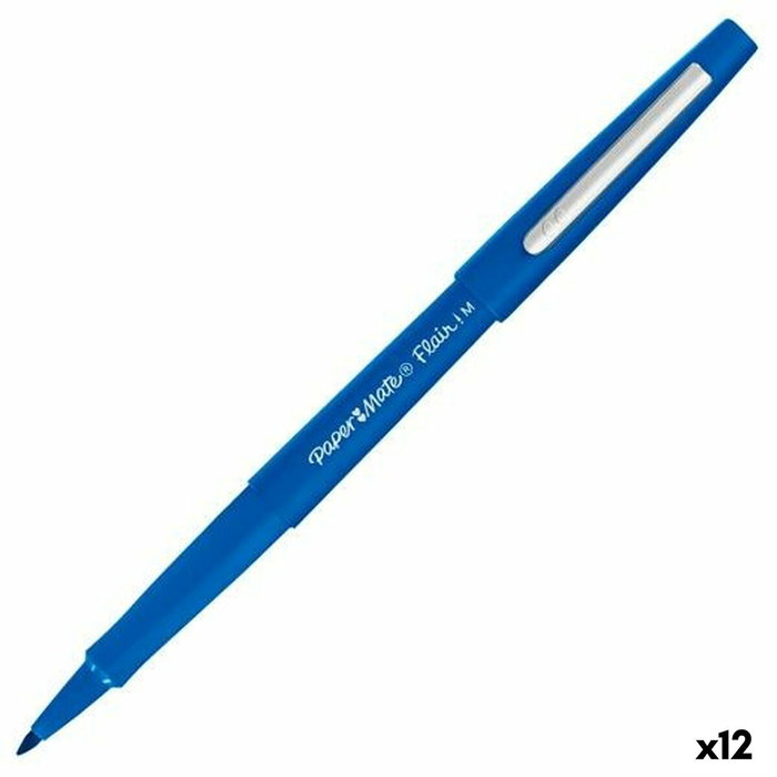 Paper Mate Flair Rotulador de punta de nylon 1,1 mm azul