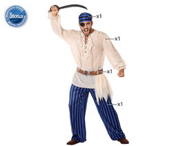 Disfraz Pirata Azul Hombre Adulto