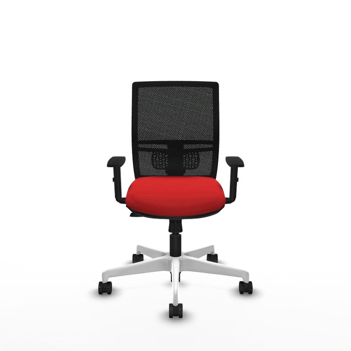 PIQUERAS Y CRESPO Silla de oficina Yunquera con mecanismo Sincro/Traslack Rojo y Negro