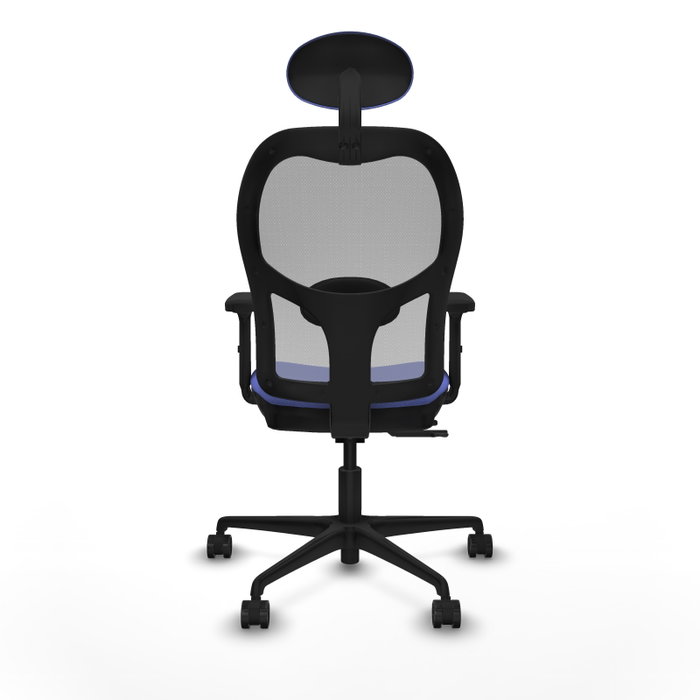 PIQUERAS Y CRESPO Silla de oficina Jorquera con mecanismo Sincro/Traslack, Azul claro y Gris