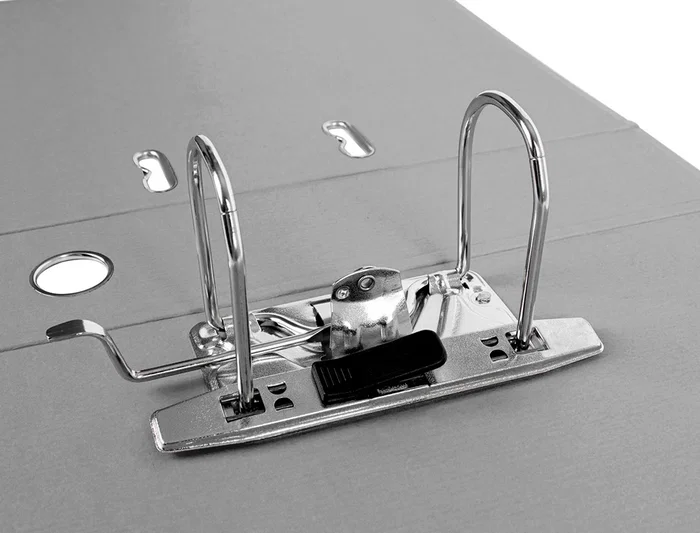 Liderpapel Archivador de palanca A4 Documenta forrado PVC con Rado lomo 75mm gris compresor metálico