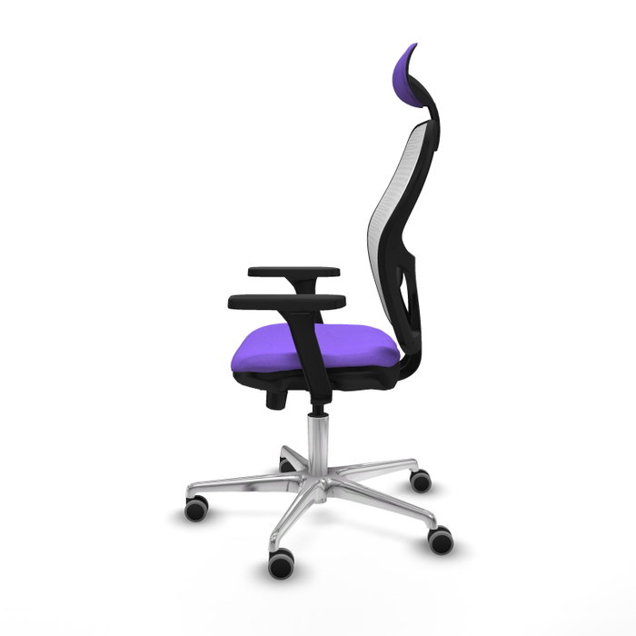 PIQUERAS Y CRESPO Silla de oficina Jorquera con mecanismo Sincro/Traslack, Lila y Blanco