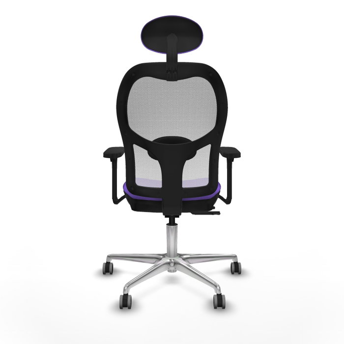 PIQUERAS Y CRESPO Silla de oficina Jorquera con mecanismo Sincro/Traslack, Lila y Blanco