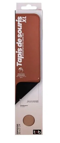 T'nB TS100XLRD Alfombrilla de Ratón Gaming XL Roja, Superficie Lisa con Bordes Cosidos y Base Antideslizante, 270x360mm