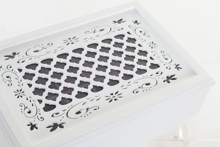 DKD Home Decor Relojero Romantico Blanco Lila 20 x 9.5 x 29 cm
