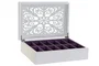 DKD Home Decor Relojero Romantico Blanco Lila 20 x 9.5 x 29 cm