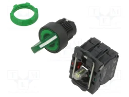 SCHNEIDER ELECTRIC Interruptor Rotativo Harmony XB5 Verde 22mm 230V
