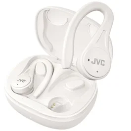 JVC HA-EC25T Auriculares True Wireless Deportivos Bluetooth, Resistencia IPX5, 30 Horas de Autonomía, Control Táctil, Color Blanco