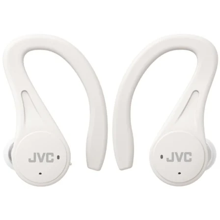 JVC HA-EC25T Auriculares True Wireless Deportivos Bluetooth, Resistencia IPX5, 30 Horas de Autonomía, Control Táctil, Color Blanco