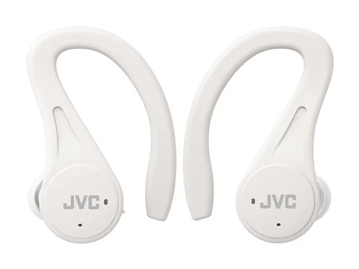 JVC HA-EC25T Auriculares Bluetooth Deportivos con Estuche de Carga, Blanco